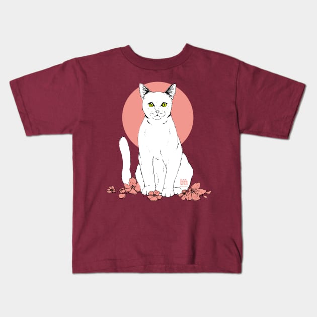 Cat&Flowers Kids T-Shirt by biancamafra